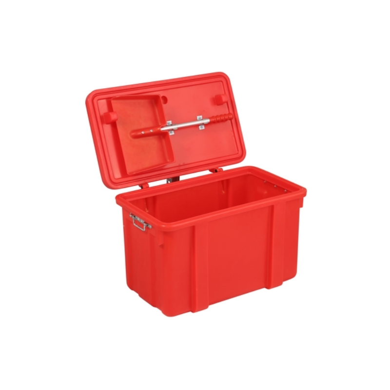 BAC A SABLE 108L PLASTIQUE NOUVEAU + COUVERCLE + PELLE